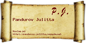 Pandurov Julitta névjegykártya